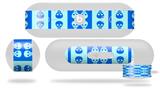 Decal Style Wrap Skin fits Beats Pill Plus Skull And Crossbones Pattern Blue (BEATS PILL NOT INCLUDED)