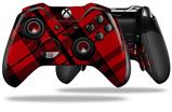 Red Plaid - Decal Style Skin fits Microsoft XBOX One ELITE Wireless Controller