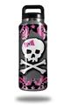 WraptorSkinz Skin Decal Wrap for Yeti Rambler Bottle 36oz Pink Bow Skull  (YETI NOT INCLUDED)