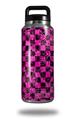 WraptorSkinz Skin Decal Wrap for Yeti Rambler Bottle 36oz Pink Checkerboard Sketches  (YETI NOT INCLUDED)