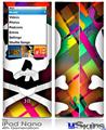 iPod Nano 4G Skin - Rainbow Plaid Skull