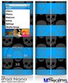 iPod Nano 4G Skin - Skull Stripes Blue