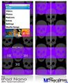 iPod Nano 4G Skin - Skull Stripes Purple
