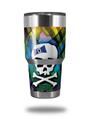 WraptorSkinz Skin Wrap compatible with RTIC 30oz ORIGINAL 2017 AND OLDER Tumblers Rainbow Plaid Skull (TUMBLER NOT INCLUDED)