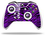 WraptorSkinz Decal Skin Wrap Set works with 2016 and newer XBOX One S / X Controller Purple Zebra (CONTROLLER NOT INCLUDED)