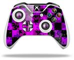WraptorSkinz Decal Skin Wrap Set works with 2016 and newer XBOX One S / X Controller Purple Star Checkerboard (CONTROLLER NOT INCLUDED)