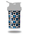 Decal Style Skin Wrap works with Blender Bottle 22oz ProStak Hearts And Stars Blue (BOTTLE NOT INCLUDED)