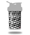 Decal Style Skin Wrap works with Blender Bottle 22oz ProStak Hearts And Stars Black and White (BOTTLE NOT INCLUDED)