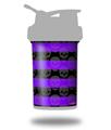 Decal Style Skin Wrap works with Blender Bottle 22oz ProStak Skull Stripes Purple (BOTTLE NOT INCLUDED)