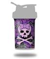 Decal Style Skin Wrap works with Blender Bottle 22oz ProStak Purple Girly Skull (BOTTLE NOT INCLUDED)