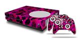 WraptorSkinz Decal Skin Wrap Set works with 2016 and newer XBOX One S Console and 2 Controllers Pink Distressed Leopard
