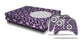 WraptorSkinz Decal Skin Wrap Set works with 2016 and newer XBOX One S Console and 2 Controllers Splatter Girly Skull Purple