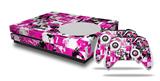 WraptorSkinz Decal Skin Wrap Set works with 2016 and newer XBOX One S Console and 2 Controllers Pink Graffiti
