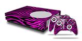 WraptorSkinz Decal Skin Wrap Set works with 2016 and newer XBOX One S Console and 2 Controllers Pink Zebra