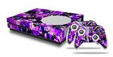 WraptorSkinz Decal Skin Wrap Set works with 2016 and newer XBOX One S Console and 2 Controllers Purple Graffiti
