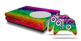WraptorSkinz Decal Skin Wrap Set works with 2016 and newer XBOX One S Console and 2 Controllers Rainbow Butterflies