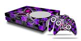 WraptorSkinz Decal Skin Wrap Set works with 2016 and newer XBOX One S Console and 2 Controllers Butterfly Skull