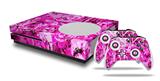 WraptorSkinz Decal Skin Wrap Set works with 2016 and newer XBOX One S Console and 2 Controllers Pink Plaid Graffiti