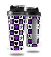 Decal Style Skin Wrap works with Blender Bottle 28oz Purple Hearts And Stars (BOTTLE NOT INCLUDED)