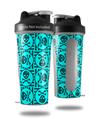 Decal Style Skin Wrap works with Blender Bottle 28oz Skull Patch Pattern Blue (BOTTLE NOT INCLUDED)