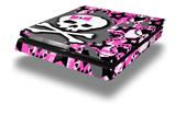 Vinyl Decal Skin Wrap compatible with Sony PlayStation 4 Slim Console Pink Bow Skull (PS4 NOT INCLUDED)