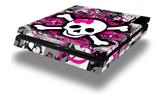 Vinyl Decal Skin Wrap compatible with Sony PlayStation 4 Slim Console Splatter Girly Skull (PS4 NOT INCLUDED)