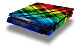 Vinyl Decal Skin Wrap compatible with Sony PlayStation 4 Slim Console Rainbow Plaid (PS4 NOT INCLUDED)