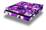Vinyl Decal Skin Wrap compatible with Sony PlayStation 4 Slim Console Purple Checker Graffiti (PS4 NOT INCLUDED)