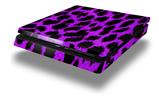 Vinyl Decal Skin Wrap compatible with Sony PlayStation 4 Slim Console Purple Leopard (PS4 NOT INCLUDED)