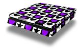 Vinyl Decal Skin Wrap compatible with Sony PlayStation 4 Slim Console Purple Hearts And Stars (PS4 NOT INCLUDED)