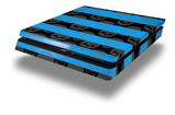 Vinyl Decal Skin Wrap compatible with Sony PlayStation 4 Slim Console Skull Stripes Blue (PS4 NOT INCLUDED)