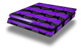 Vinyl Decal Skin Wrap compatible with Sony PlayStation 4 Slim Console Skull Stripes Purple (PS4 NOT INCLUDED)