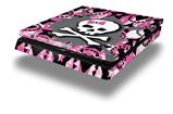 Vinyl Decal Skin Wrap compatible with Sony PlayStation 4 Slim Console Pink Bow Skull (PS4 NOT INCLUDED)