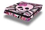Vinyl Decal Skin Wrap compatible with Sony PlayStation 4 Slim Console Pink Skull (PS4 NOT INCLUDED)