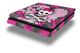 Vinyl Decal Skin Wrap compatible with Sony PlayStation 4 Slim Console Princess Skull Heart Pink (PS4 NOT INCLUDED)