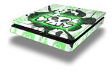 Vinyl Decal Skin Wrap compatible with Sony PlayStation 4 Slim Console Cartoon Skull Green (PS4 NOT INCLUDED)