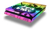 Vinyl Decal Skin Wrap compatible with Sony PlayStation 4 Slim Console Cartoon Skull Rainbow (PS4 NOT INCLUDED)