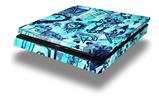 Vinyl Decal Skin Wrap compatible with Sony PlayStation 4 Slim Console Scene Kid Sketches Blue (PS4 NOT INCLUDED)