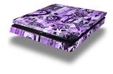 Vinyl Decal Skin Wrap compatible with Sony PlayStation 4 Slim Console Scene Kid Sketches Purple (PS4 NOT INCLUDED)
