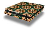 Vinyl Decal Skin Wrap compatible with Sony PlayStation 4 Slim Console Floral Pattern Orange (PS4 NOT INCLUDED)