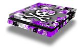 Vinyl Decal Skin Wrap compatible with Sony PlayStation 4 Slim Console Purple Princess Skull (PS4 NOT INCLUDED)