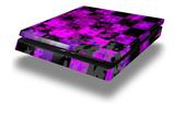 Vinyl Decal Skin Wrap compatible with Sony PlayStation 4 Slim Console Purple Star Checkerboard (PS4 NOT INCLUDED)