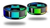 Skin Wrap Decal Set 2 Pack for Amazon Echo Dot 2 - Rainbow Checkerboard (2nd Generation ONLY - Echo NOT INCLUDED)