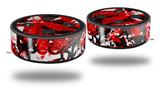 Skin Wrap Decal Set 2 Pack for Amazon Echo Dot 2 - Red Graffiti (2nd Generation ONLY - Echo NOT INCLUDED)