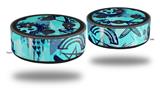 Skin Wrap Decal Set 2 Pack for Amazon Echo Dot 2 - Scene Kid Sketches Blue (2nd Generation ONLY - Echo NOT INCLUDED)