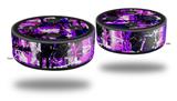 Skin Wrap Decal Set 2 Pack for Amazon Echo Dot 2 - Purple Graffiti (2nd Generation ONLY - Echo NOT INCLUDED)