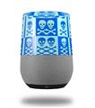Decal Style Skin Wrap for Google Home Original - Skull And Crossbones Pattern Blue (GOOGLE HOME NOT INCLUDED)