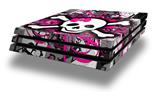 Vinyl Decal Skin Wrap compatible with Sony PlayStation 4 Pro Console Splatter Girly Skull (PS4 NOT INCLUDED)