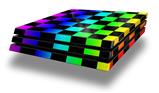 Vinyl Decal Skin Wrap compatible with Sony PlayStation 4 Pro Console Rainbow Checkerboard (PS4 NOT INCLUDED)