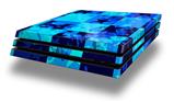 Vinyl Decal Skin Wrap compatible with Sony PlayStation 4 Pro Console Blue Star Checkers (PS4 NOT INCLUDED)